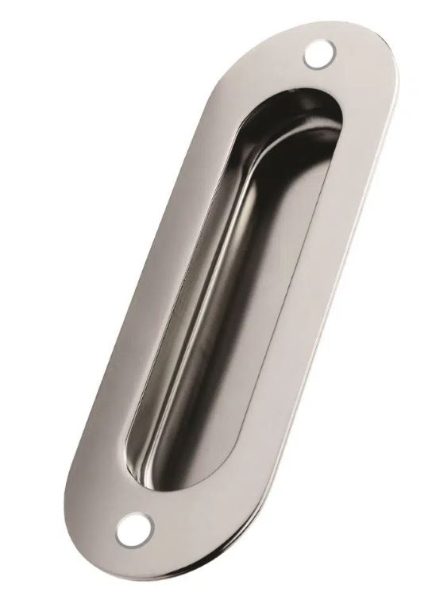 Runners Flush Pull Radius End Satin SS 120 x 40mm