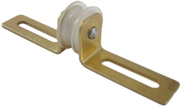 0.75" Slider Pulley, Brass Frame, Acetyl Wheel