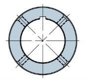 Nice Round adapter 98x2; 101.6x3.6 mm with M8 threaded holes