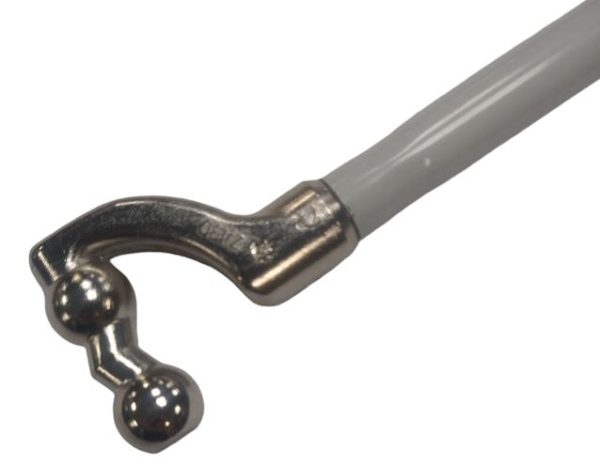 Geiger Crank Handle, Grey, Spherical Hook, 1000mm