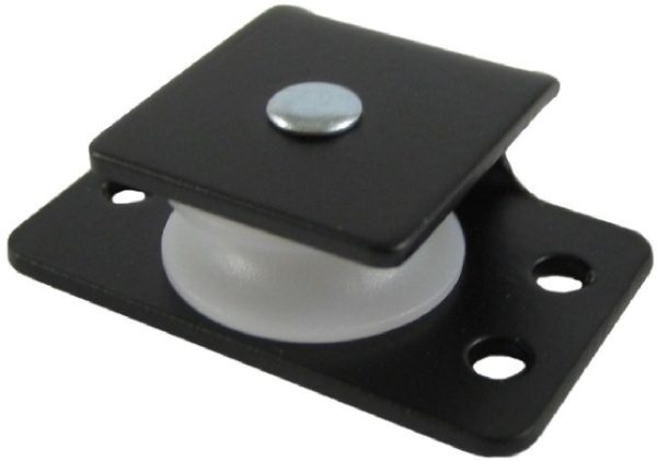 0.75" Side Pulley, Acetyl Wheel, Black Frame