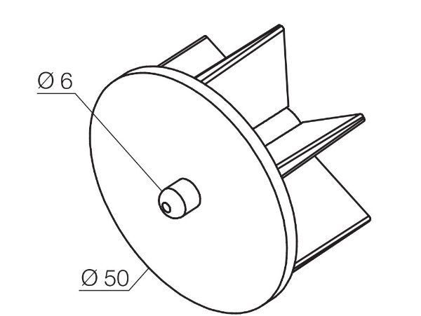 Nice Dummy Block & Pin to Suit 50mm Tube