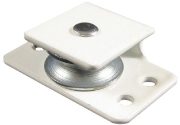 0.75" Side Pulley, Steel Wheel, White Frame