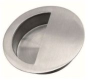 Runners Flush Pull Round Polished Stainless Steel Dia 90mm