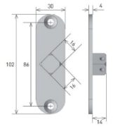 Gaposa Bracket 16mm aperture at 45deg angle