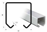 Series 50 6m Galvanised Steel Top Track