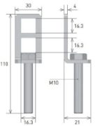 Gaposa Motor Bracket for XQ60 motors with M10 bolt