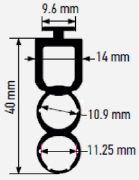 Somfy OSE Rubber Profile 3CH 14-40-01 - 40m coil