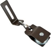 0.75" Adjustable Lazy Pulley, Steel Wh, Brown Fr, Needle Rol