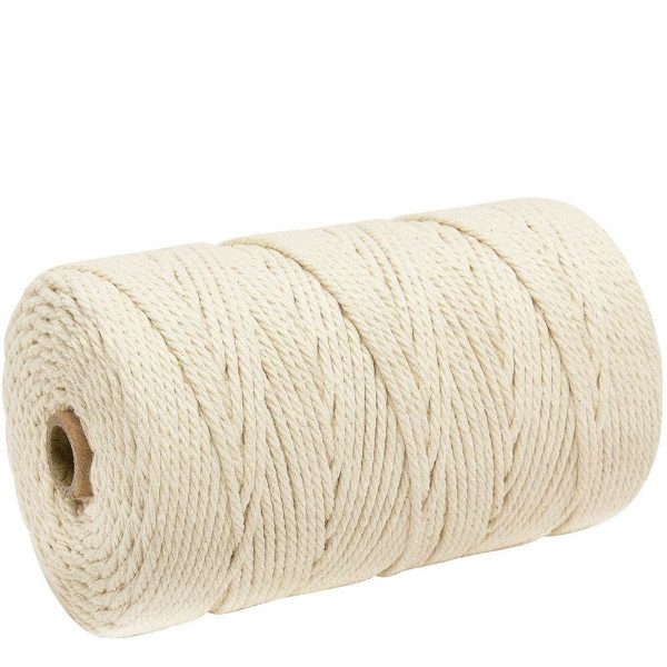 4mm Natural Cotton  Blind Cord, MACRAME  (100M)
