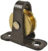 0.75" Upright, Brass Wheel runs with plate, Brown Frame