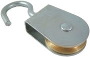 1.5" Awning Pulley, Brass Wheel, Zinc Frame