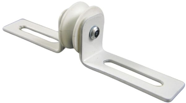 0.75" Slider Pulley, Acetyl Wheel, White Frame