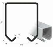 Runners Series 250. 1m. Galvanised Steel Upper Track