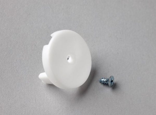 End Caps for Type 2 Bottom Bar (Round) (Pack Qty 100) White
