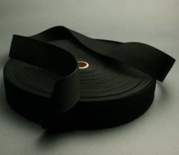 Webbing 2" Wide Black (50 Metre Roll)