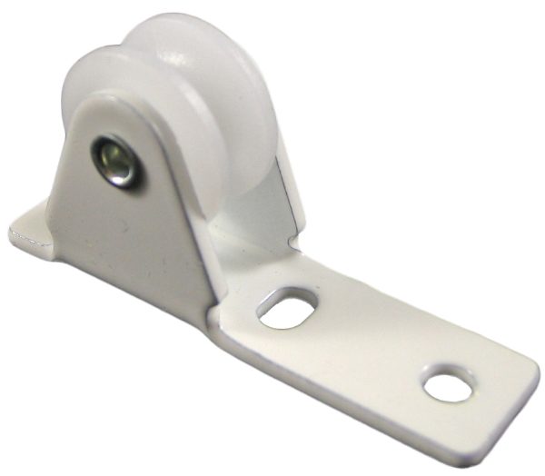 0.5625" Guide Pulley, Acetyl Wheel, White Frame