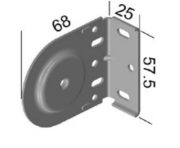 Hopkins Pin End Bracket for 38mm system, white