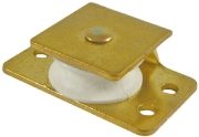 0.75" Side Pulley, Acetyl Wheel, Brass Frame