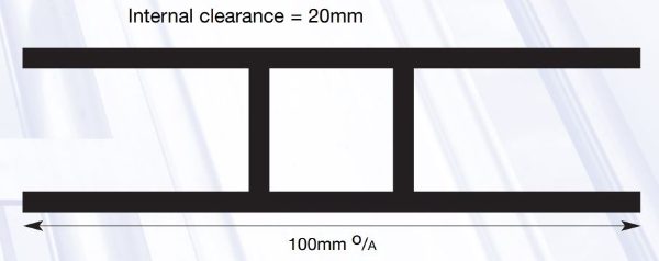 Aluminium Centre Post Section (6mtr Length)