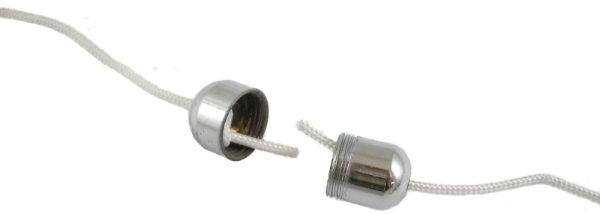 Small Brass Cord Connector (Chrome)